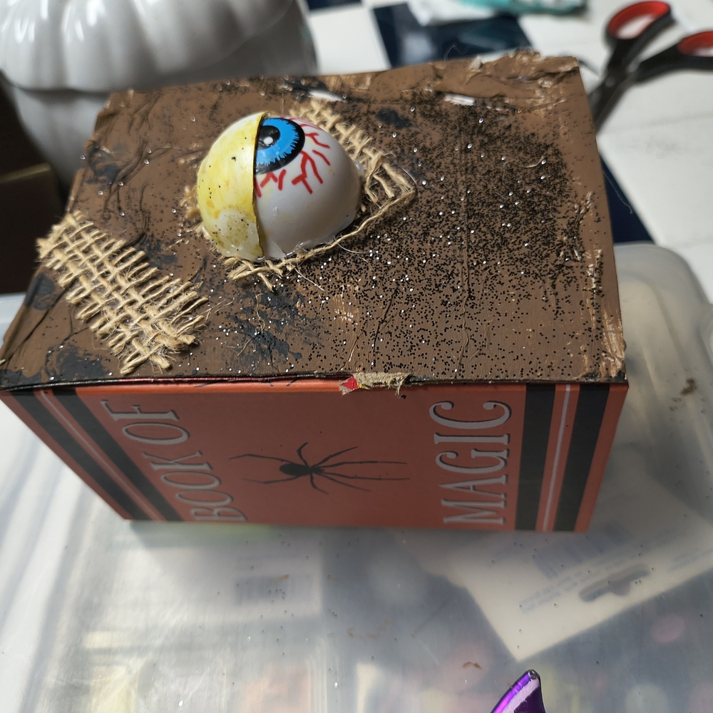 Halloween Book of Magic Decor with Eyeball